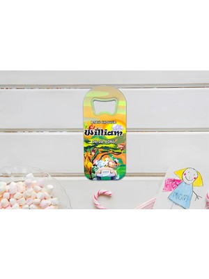 Mefa Tasarım 1. Doğum Günü Hediyesi, Bebek, Bayb Shower, Hoş geldin, Bebek Şekeri, Buzdobabı magnet,Sevimli Safari Macerası: