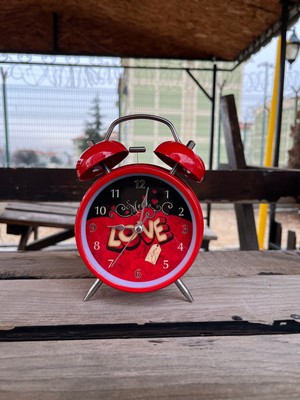 Vintage Nostaljik Alarmlı Metal Çalar Saat