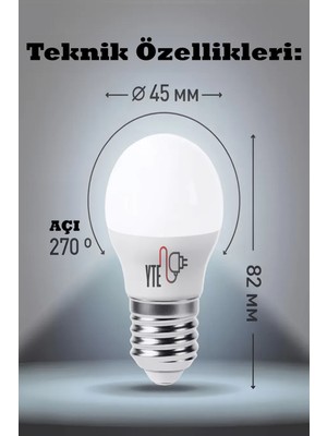 YTE 10 Adet  Kaliteli Beyaz 6W Top LED Ampul E27 Duy