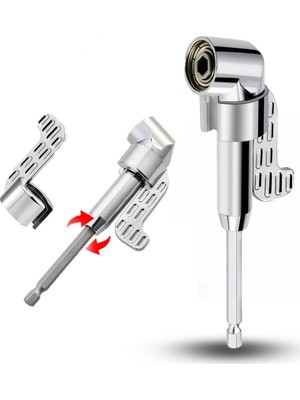 Speed Out Matkap Ucuna Takılan Köşe ve Zor Alan İçin Pratik Matkap ve Vidalama Adaptörü Aparatı Köşe Vidalama