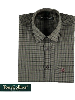 Tom Collins Kareli Uzun Kollu Gömlek 45/46