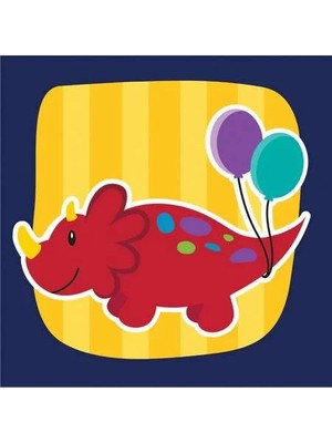 Ofis Turka Renkli Dinozorlar Küçük 16 Lı Peçete