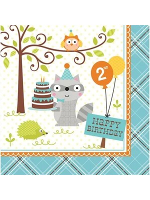 Ofis Turka Happy Woodland Mavi 2 Yaş Peçete