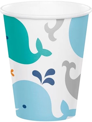 Ofis Turka Sevimli Balina Mavi Bardak 8 Adet