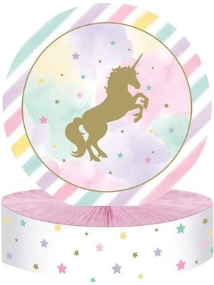 Ofis Turka Unicorn Partisi Pırıltılı Masa Orta Süsü