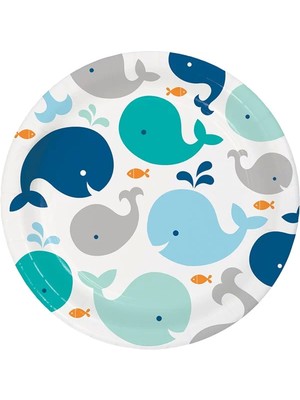 Ofis Turka Sevimli Balina Mavi 8 Li Tabak