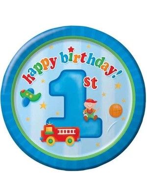 Ofis Turka Ilk Yaş Günüm Arabalı Küçük Tabak 8 Adet