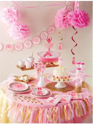 Ofis Turka Pırıltılı Balerin Eko Parti Paketi 16 Kişilik