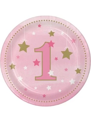 Ofis Turka One Little Star Pembe 1 Yaş 8 Li Pasta Tabağı