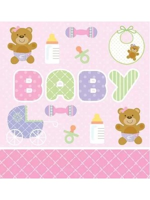 Ofis Turka Pembe Bebek Ayıcık Masa Örtüsü