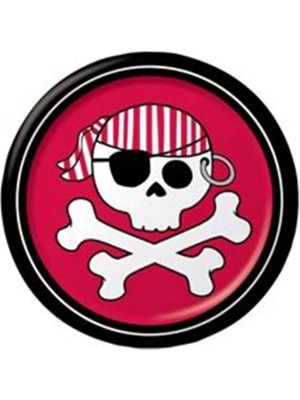 Ofis Turka Korsan Partisi 8 Li Kırmızı Tabak (17  cm )