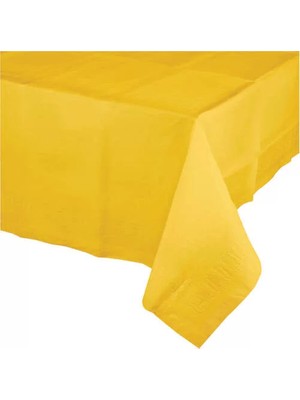 Ofis Turka Sarı Renk Plastik Masa ÖRTÜSÜ137  x  274  cm