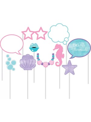 Ofis Turka Parlayan Deniz Kızı Fotoğraf Çekme Aksesuarı 10 Adet