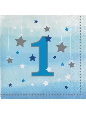 Ofis Turka One Little Star Mavi 1 Yaş 16 Lı Küçük Peçete