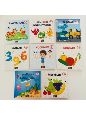 Su Altını Tanıyorum - Vücudum - Sayılar - Taşıtlar - Meyveler - Renkleri Öğreniyorum - Hayvanlar - Sebzeler 8 Kitap