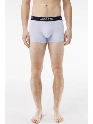 Lacoste Cotton Stretch Ultra Comfortable Trunk Erkek 3 Lü Boxer Lila Pembe Yeşil