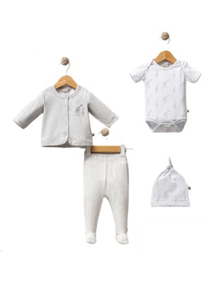 Totstale Yenidoğan Hastane Çıkışı 8'li Set The Giraffe Gri Unisex