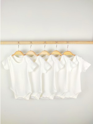 Omy 5'li Kısa Kollu  Pamuk Çocuk&çocuk Body Bisiklet Yaka Basic  Body&zıbın