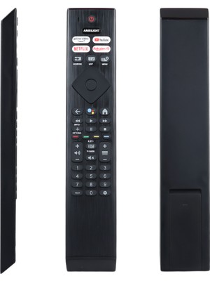Ayt Huayu Philips Ambilight Netflix Prime Video Youtube Rakuten Tv Tuşlu LED Tv Kumanda Tüm Philips Modellerine Uyumlu
