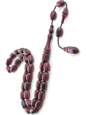 Alkan Usta Işçilik Bordo Mavi Kafur Ağacı Tesbih