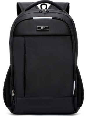 Lecoo BG04 17 inç Laptop Bölmeli Çok Fonksiyonlu 3 Katmanlı Suya Dayanıklı Sırt Çantası Siyah