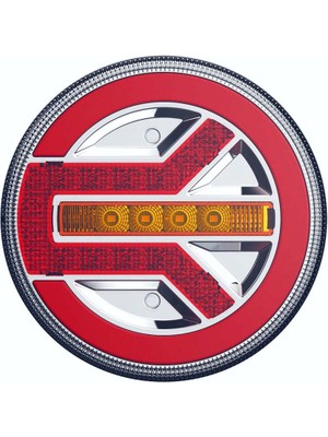 Wolfram LED Yuvarlak 3 Fonksiyonlu Stop-Sinyal-Park Lambası 10-30V E9 Belgeli Sağ