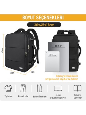 Haegs Laptop Sırt Çantası, Seyahat Çantası Hafif El Çantası Bay Bayan Küçük Bavul Valiz Çanta Notebook Bilgisayar Macbook Organizer Çantası Siyah