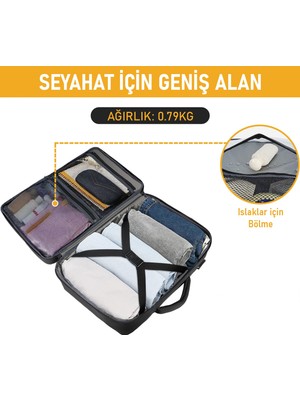 Haegs Laptop Sırt Çantası, Seyahat Çantası Hafif El Çantası Bay Bayan Küçük Bavul Valiz Çanta Notebook Bilgisayar Macbook Organizer Çantası Siyah