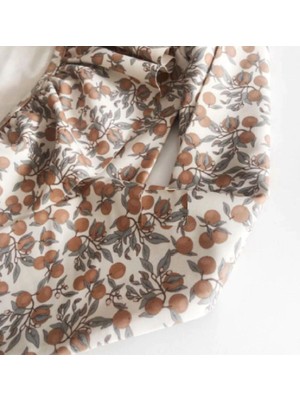 UPF50+ Güneş Korumalı Çiçek Desenli Sırtıi Damla Detayli Mayo