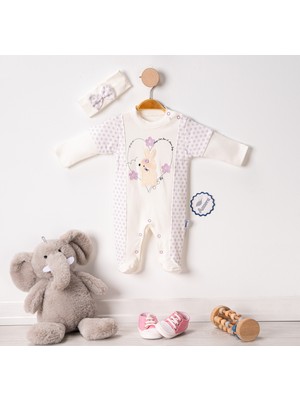 Annora Baby Kalp Içinde Tavşan Kız Bebek Tulumu