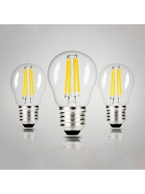 Ucuz Geldi 6 Watt Mini Top Ampul LED Filament G45 Şeffaf Cam Rustik Ampul E27 Duy 3000K Gün Işığı 3 Adet