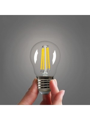 Ucuz Geldi 6 Watt Mini Top Ampul LED Filament G45 Şeffaf Cam Rustik Ampul E27 Duy 3000K Gün Işığı 3 Adet