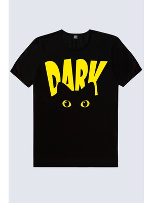 Rock&Roll Karanlık Kedi Siyah Kadın Tshirt