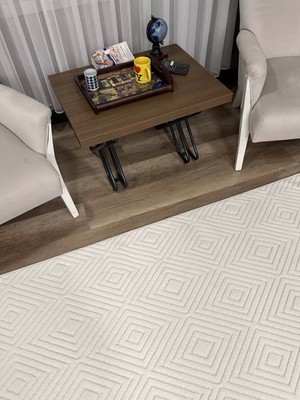 Hoom Rugs Prag 9205 Krem Modern Makina Halısı