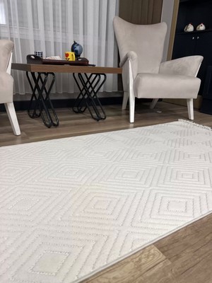 Hoom Rugs Prag 9205 Krem Modern Makina Halısı