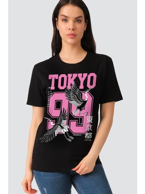 ROCKANDROLL Tokyo 99 Siyah Kadın Tshirt