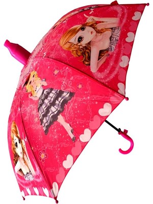 Bardaklı Şemsiye Kız Model Pembe Şemsiye