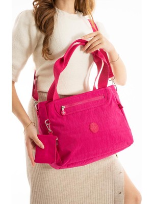 Kadın Omuz Çantası 33*28 cm Çapraz Askılı Postacı Çanta Klinkır Hafif Su Itici Kumaş Kol Çantası