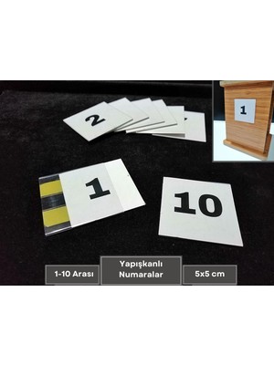 Şeffaf Etiket Pvc Yapışkanlı Sayı Takımı 5x5 cm Peçetelik Numara Seti Karekod Dolap Kapağı Isimlik Numaratör Plastik Etiketlik Isimlik