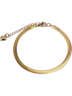 Estevia Yeni Estevia Xdn Kararmaz Solmaz Ezme Italyan Zincir Bileklik Gold Gold Tek Ebat Company