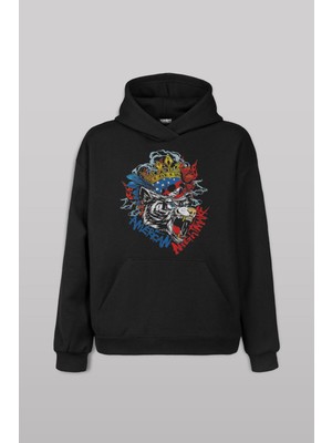Kaplan Cody Rhodes Wwe Amerikan Güreşi Gym Body Ön Baskılı Sweatshirt Unisex Kapüşonlu Hoodie