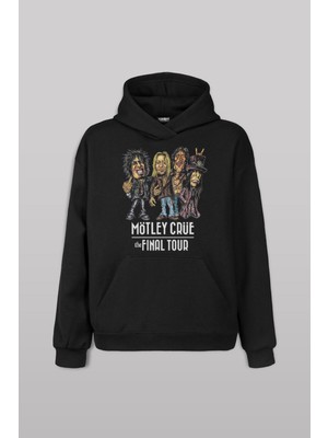 Mötley Crüe Heavy Metal The Final Tour Ön Baskılı Sweatshirt Unisex Kapüşonlu Hoodie