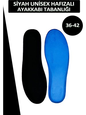 Dopar Foottab Siyah Hafızalı Tabanlık Unisex Spor Ayakkabı Tabanlığı