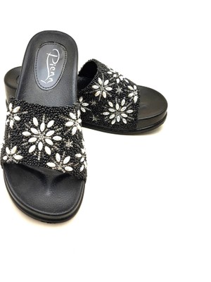 20028 Pienn Yüksek Tabanlı Taşlı Kadın Terliği