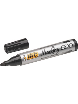 Bic Marker Siyah 2000 Yuvarlak Uçlu Permanent Markör 12'li Kutu