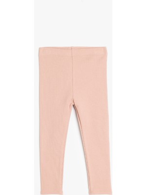 Koton Pamuklu Beli Lastikli Basic Uzun Tayt