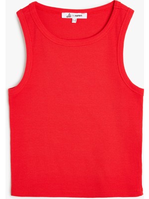 Koton Slim Fit Bisiklet Yaka Kolsuz Atlet