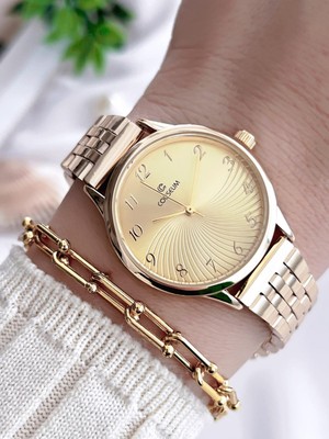 Coliseum Özel Tasarım Vintage Seri Kadın Kol Saati+ Bileklik Hediyeli CL8709.M3