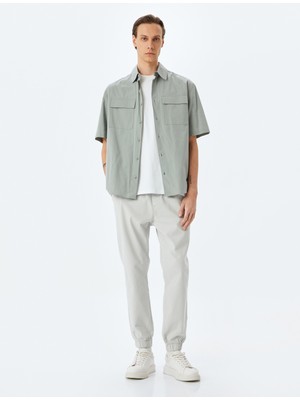 Koton Kanvas Pamuklu Beli Bağcıklı Chino Cep Detaylı Jogger Pantolon