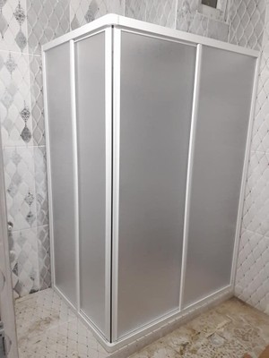 Nokta Duşakabin Teknesiz Plastik Mika Camlı Duşakabin ND405